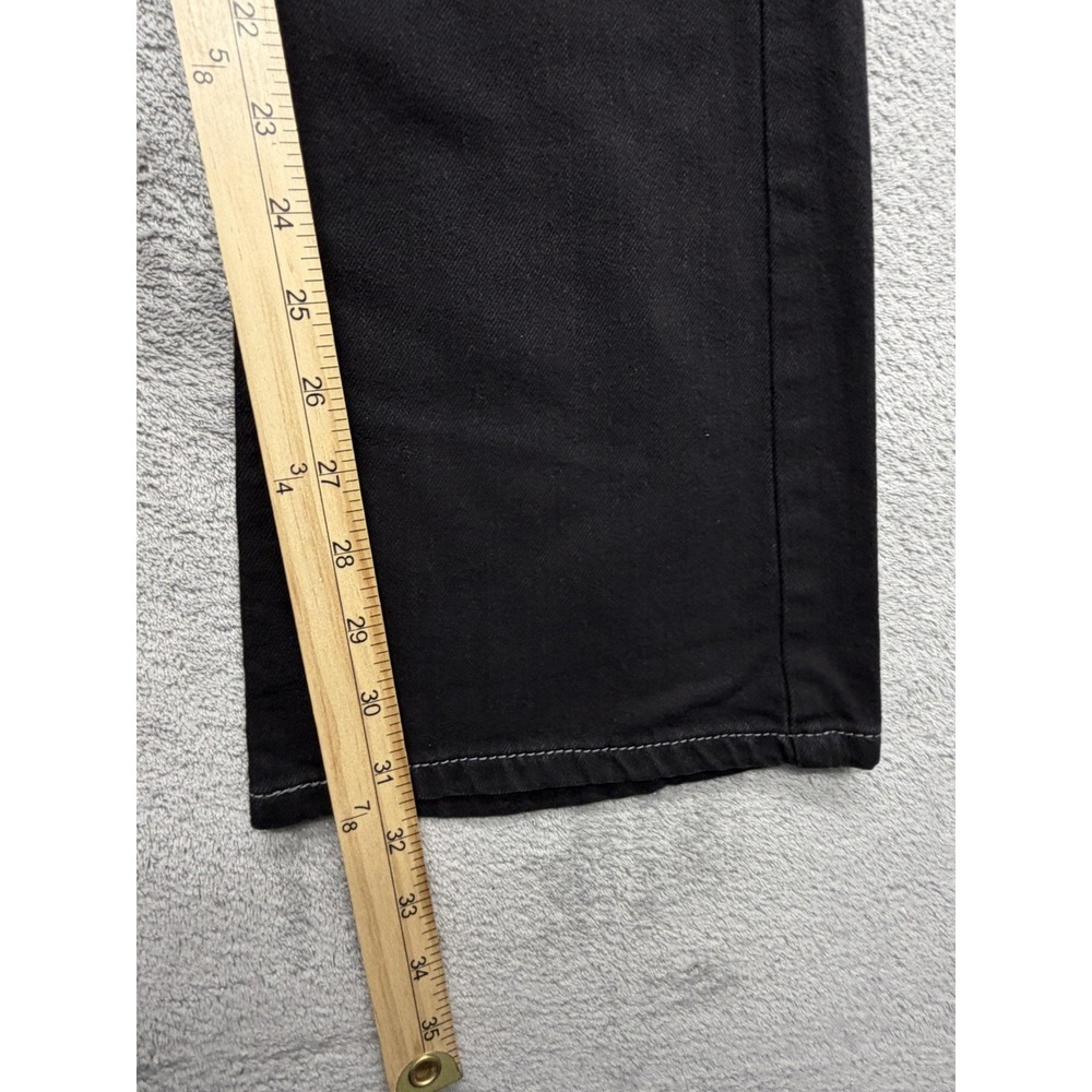 Levis 518 Jeans Girls 7 Black Superlow Boot Cut Slim Stretch - Picture 3 of 9